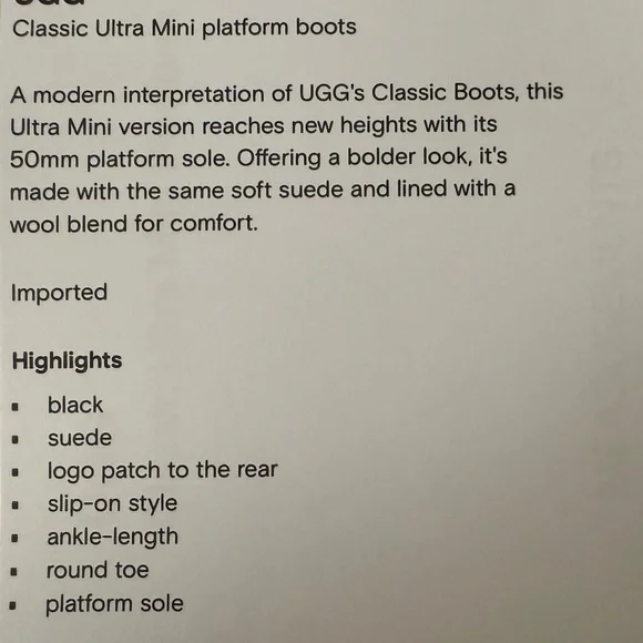 UGG CLASSIC ULTRA MINI PLATFORM BOOTS - Picture 6 of 6